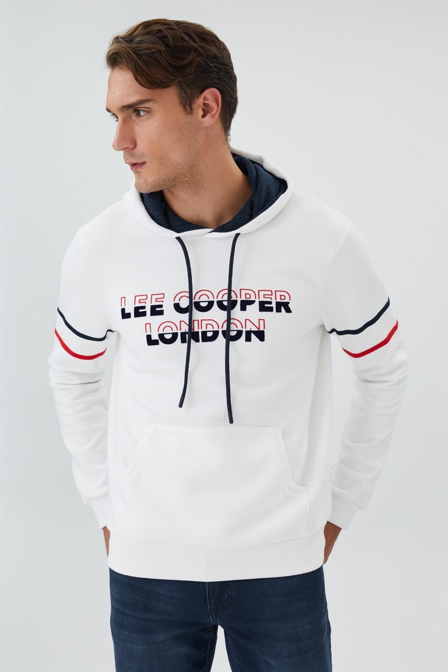 Lee Cooper Erkek S-Shirt 231 LCM 241047 Off Whıte