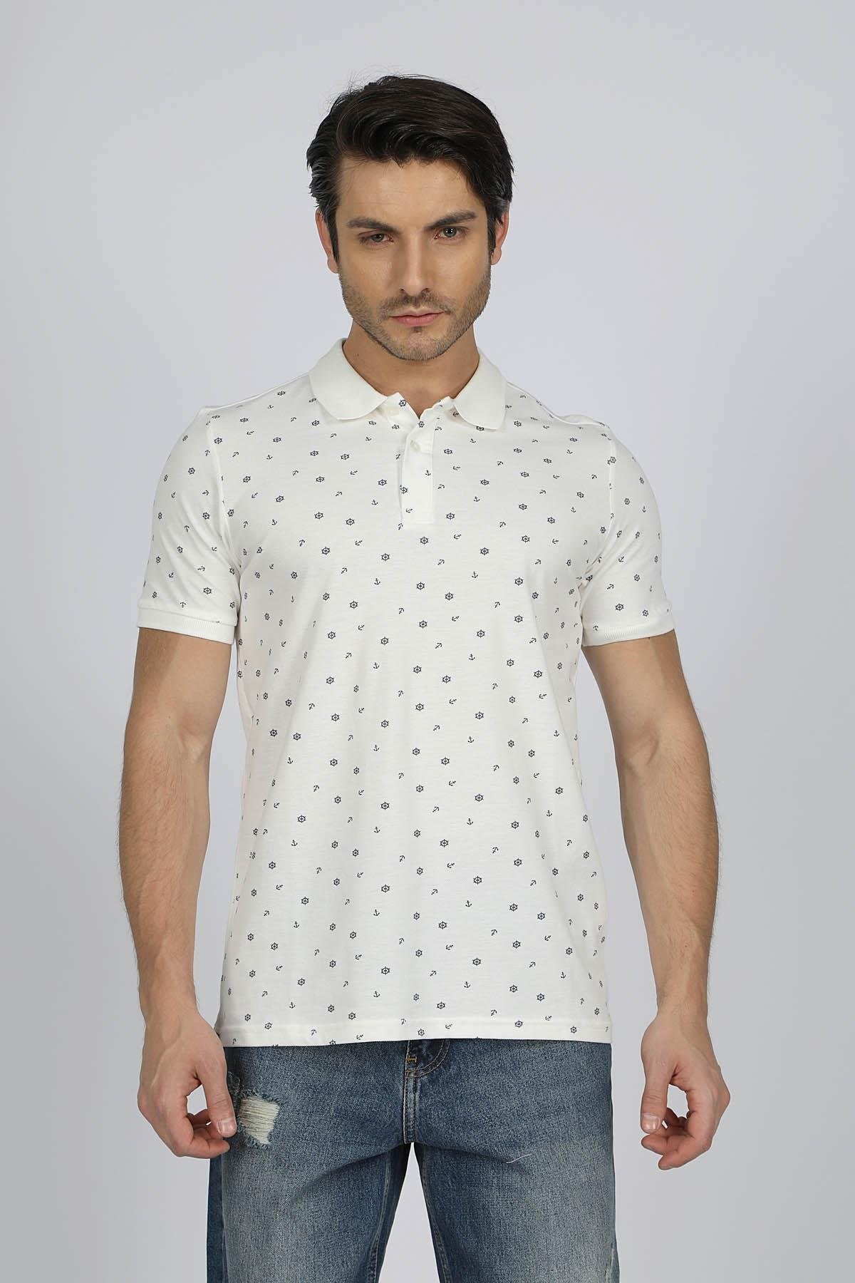 Lee Cooper Erkek T-Shirt 232 LCM 242034 Off Whıte