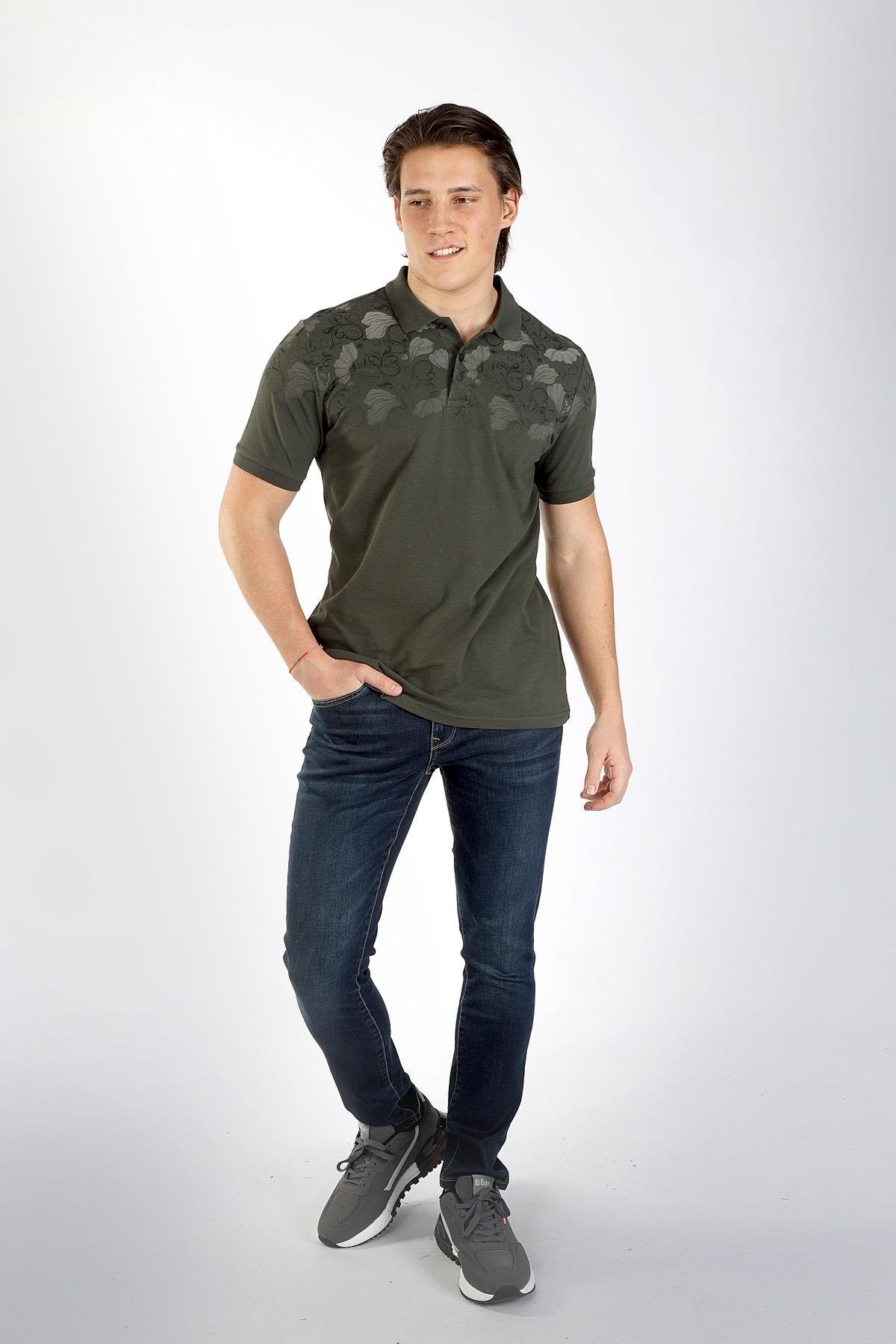 Lee Cooper Erkek T-Shirt 232 LCM 242049 Haki