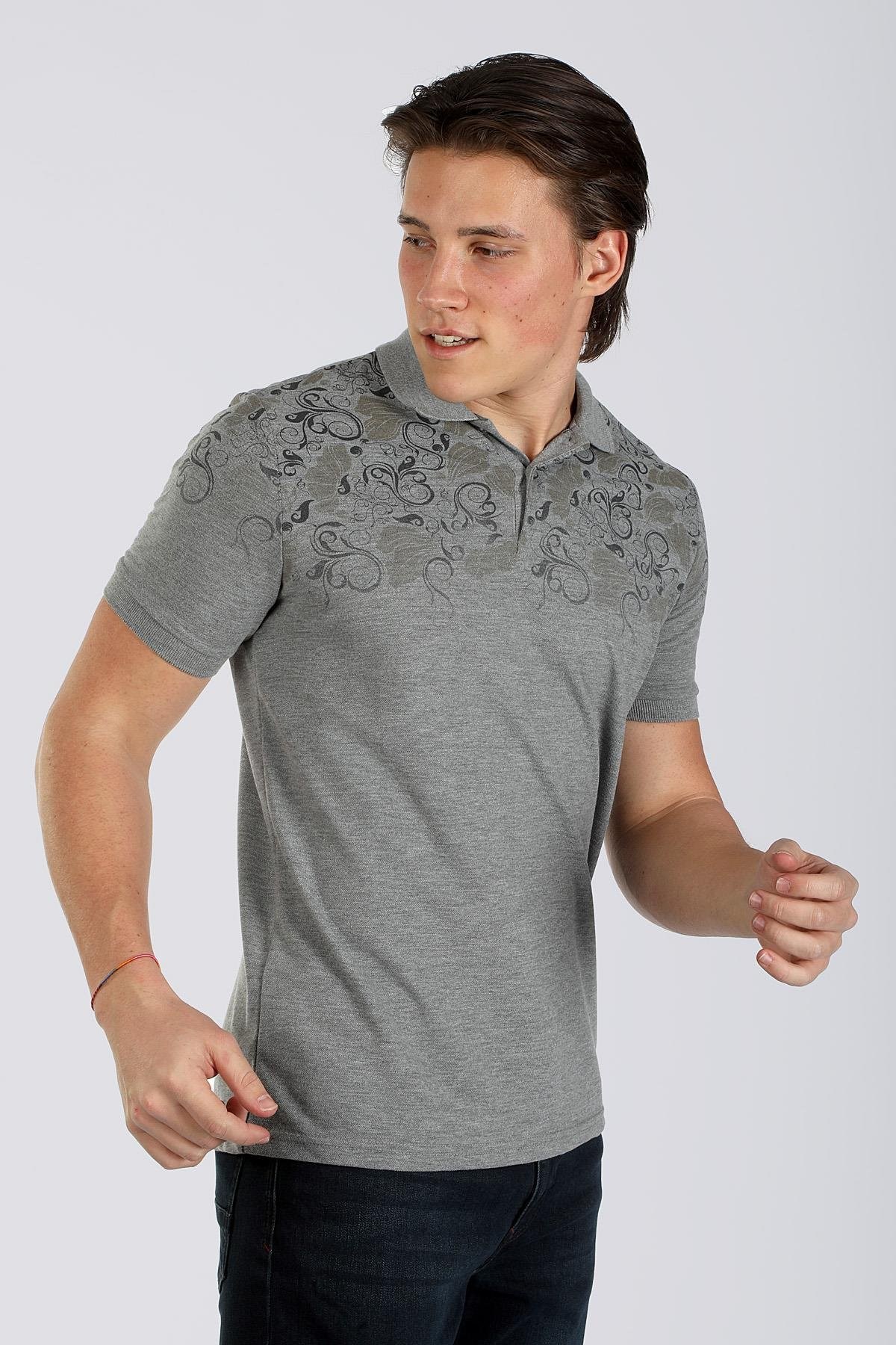 Lee Cooper Erkek T-Shirt 232 LCM 242049 K.Gri Melanj
