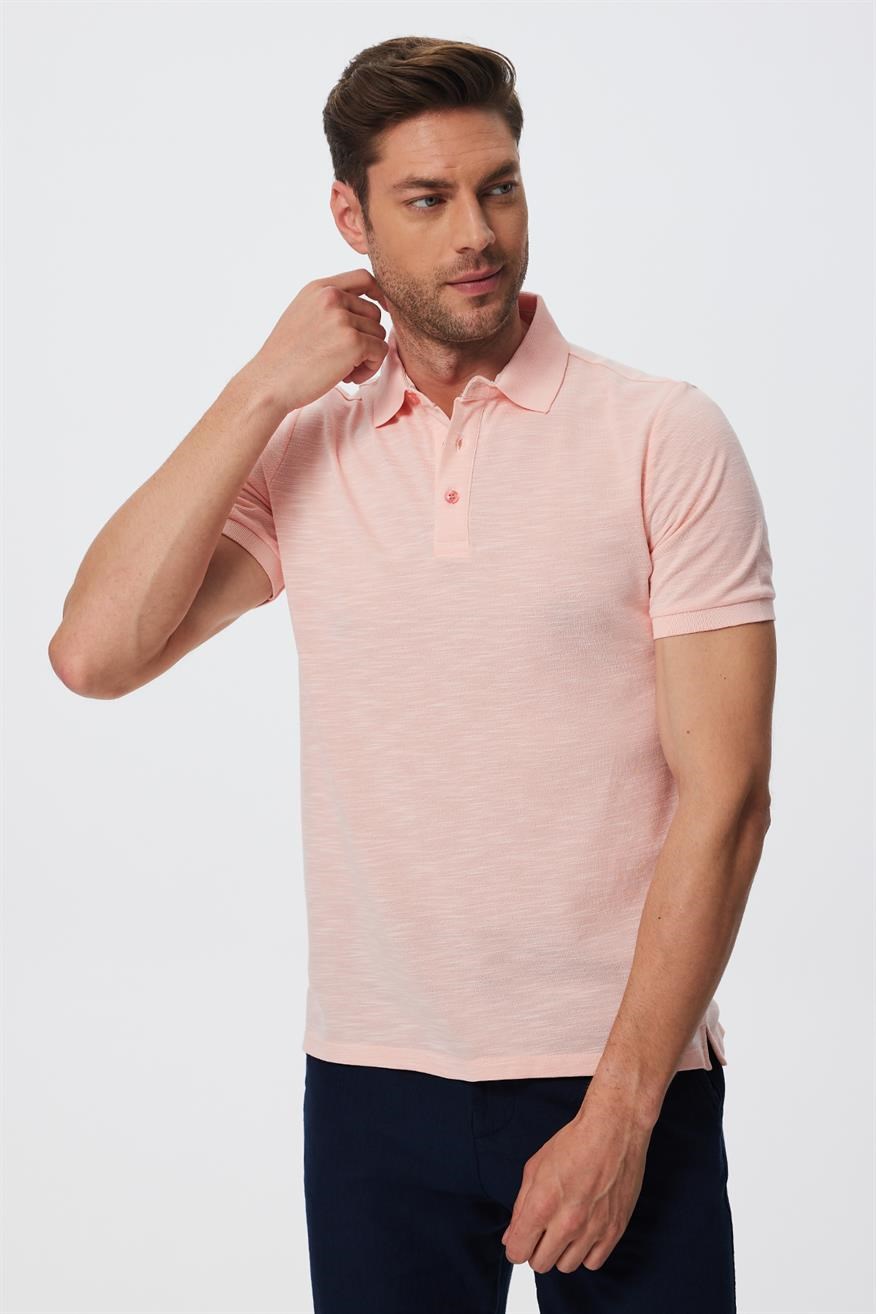 Lee Cooper Erkek T-Shirt 232 LCM 242057 Pastel Pembe