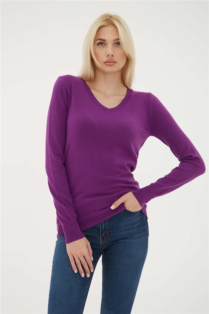 Fashion Friends Kadın Kazak 23K0778K1 Mor