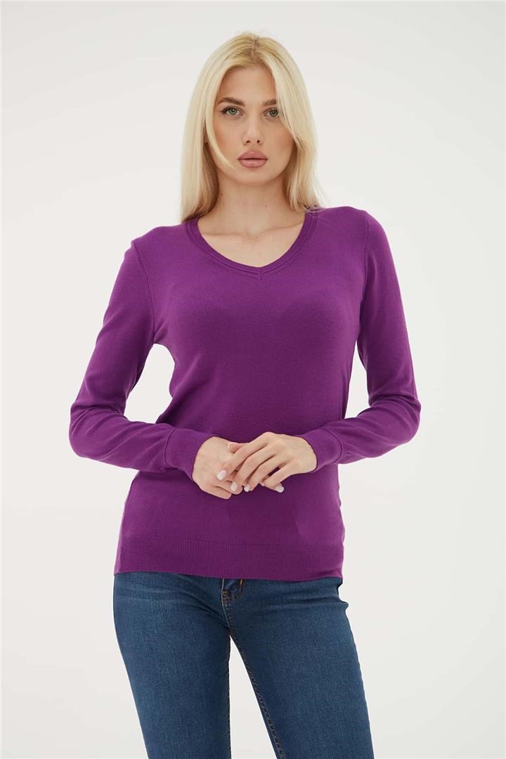 Fashion Friends Kadın Kazak 23K0778K1 Mor