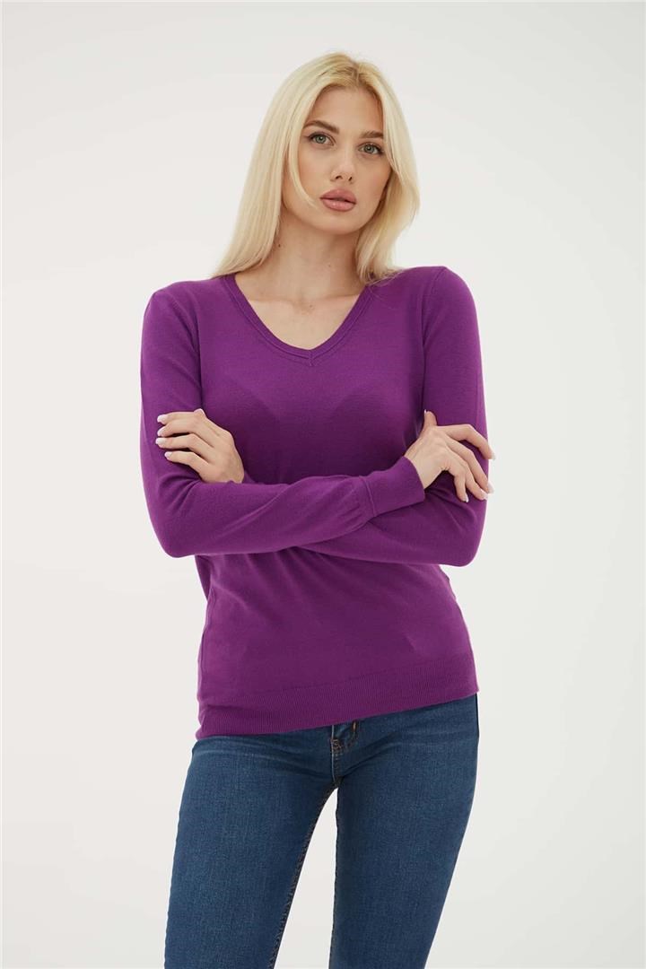 Fashion Friends Kadın Kazak 23K0778K1 Mor