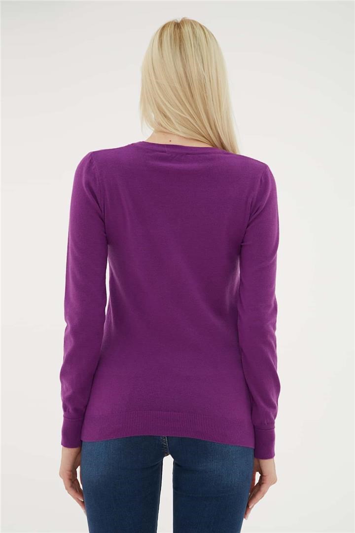 Fashion Friends Kadın Kazak 23K0778K1 Mor