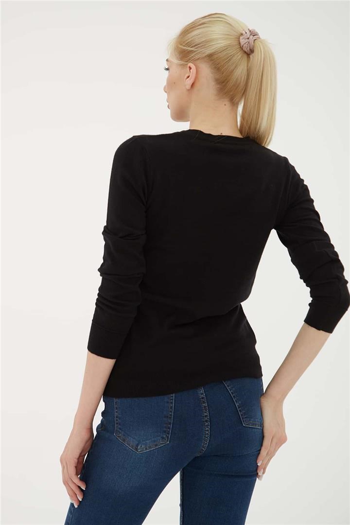 Fashion Friends Kadın Kazak 23K0778K1 Siyah