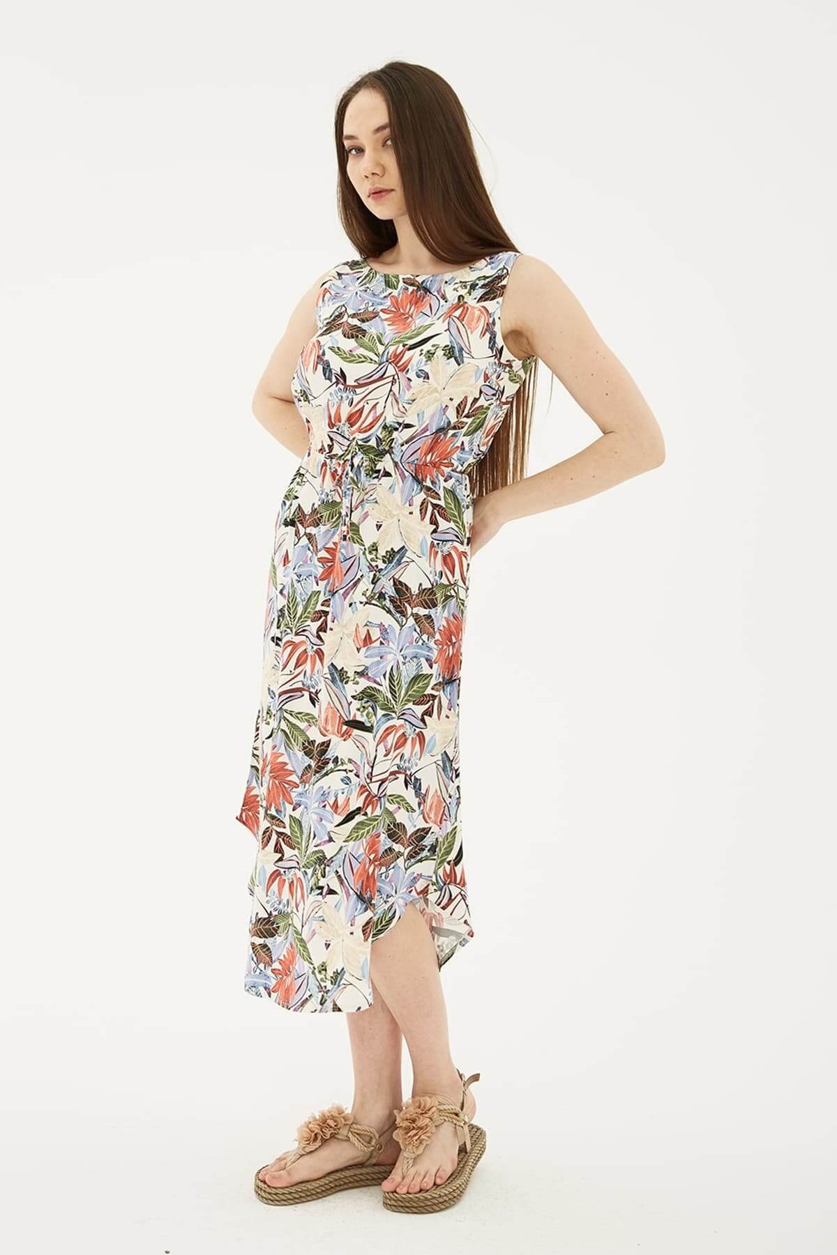 Fashion Friends Kadın Elbise 23Y-ELB0557K1 Ekru