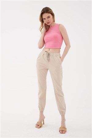 Fashion Friends Kadın Pantolon 23Y-PNT0009K1 Bej