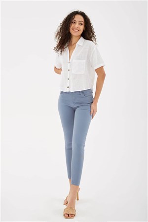 Fashion Friends Kadın Pantolon 23Y-PNT0034K1 Mavi