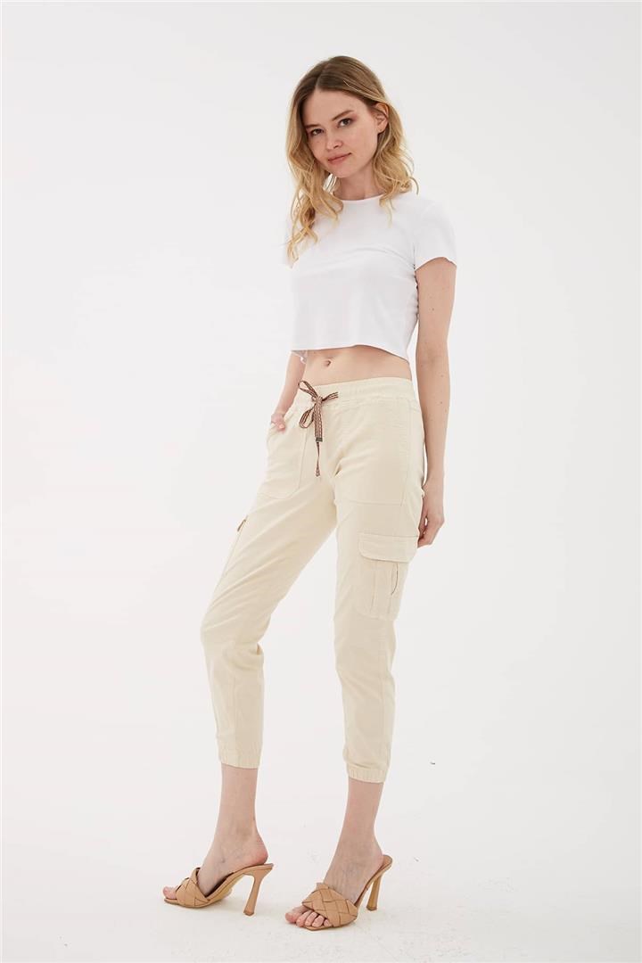 Fashion Friends Kadın Pantolon 23Y-PNT0311K1 Bej