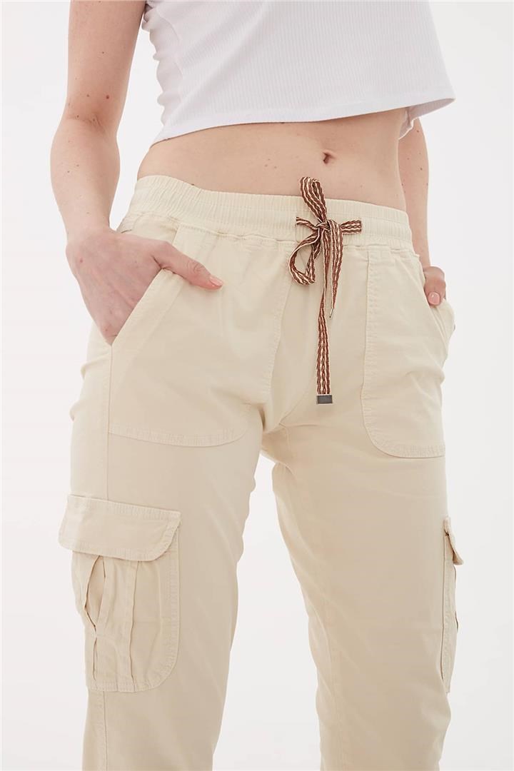 Fashion Friends Kadın Pantolon 23Y-PNT0311K1 Bej