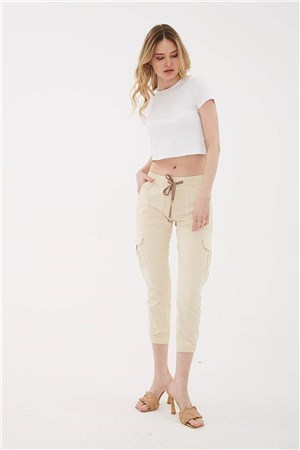 Fashion Friends Kadın Pantolon 23Y-PNT0311K1 Bej