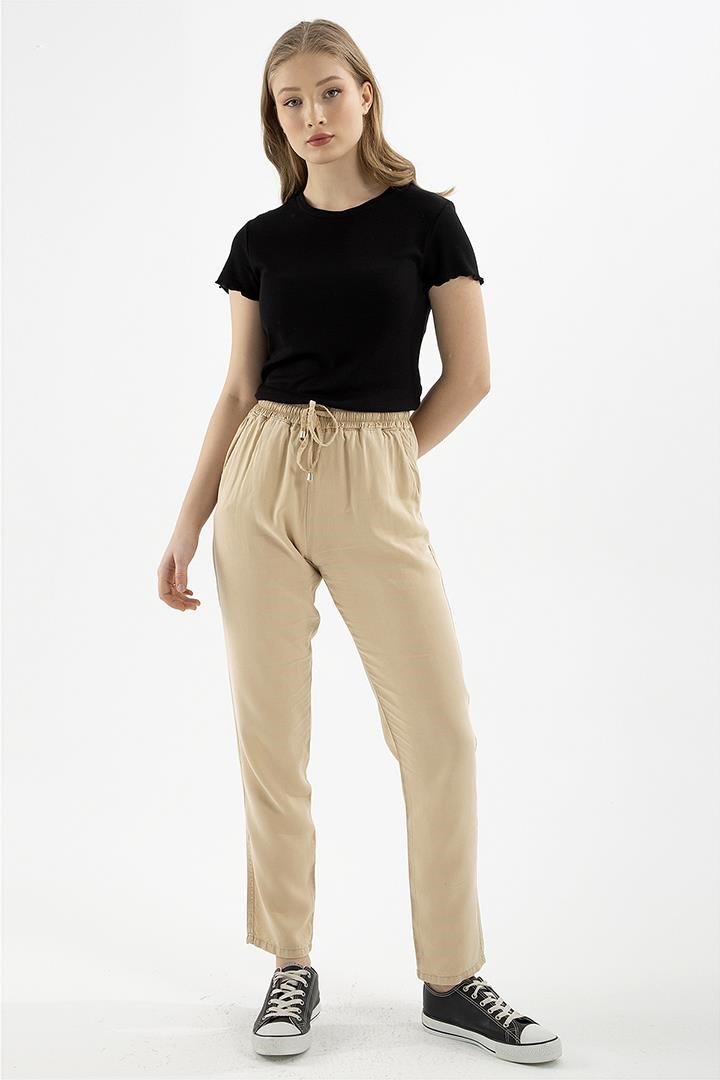 Fashion Friends Kadın Pantolon 23Y-PNT0477K1 Bej