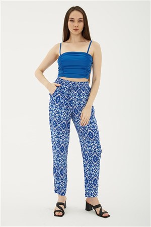 Fashion Friends Kadın Pantolon 23Y-PNT0497K1 Mavi