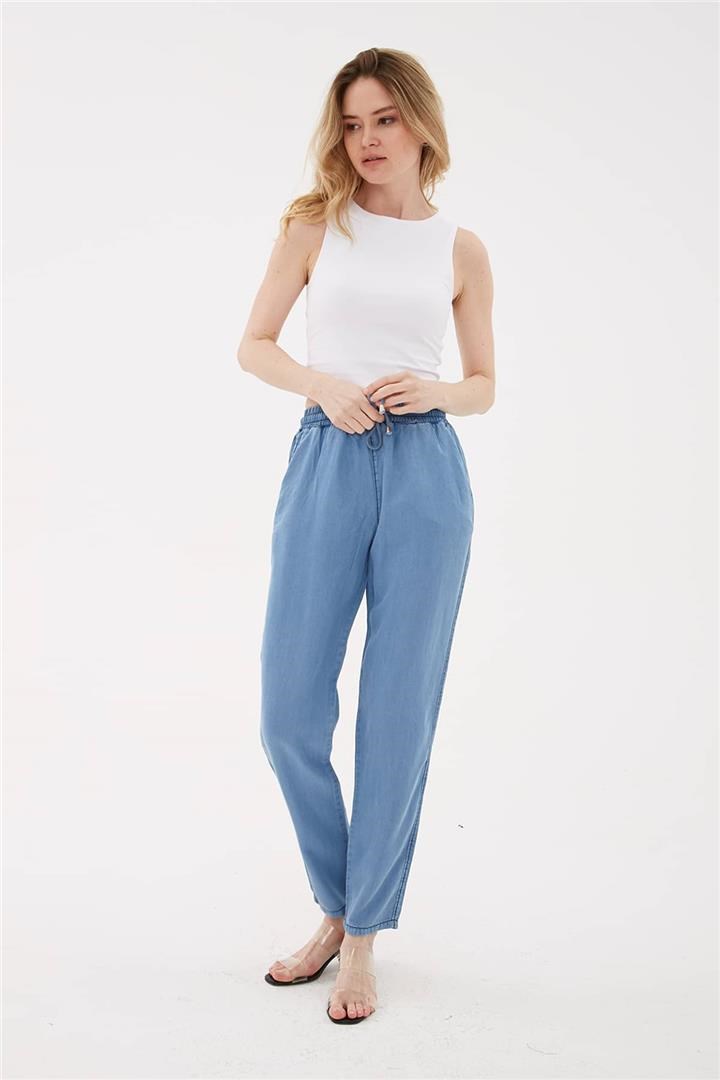 Fashion Friends Kadın Pantolon 23Y-PNT0657K1 Mavi