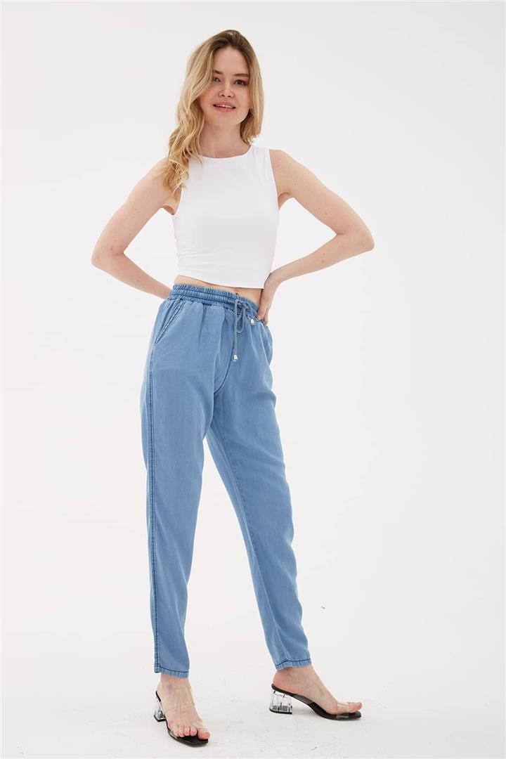 Fashion Friends Kadın Pantolon 23Y-PNT0657K1 Mavi