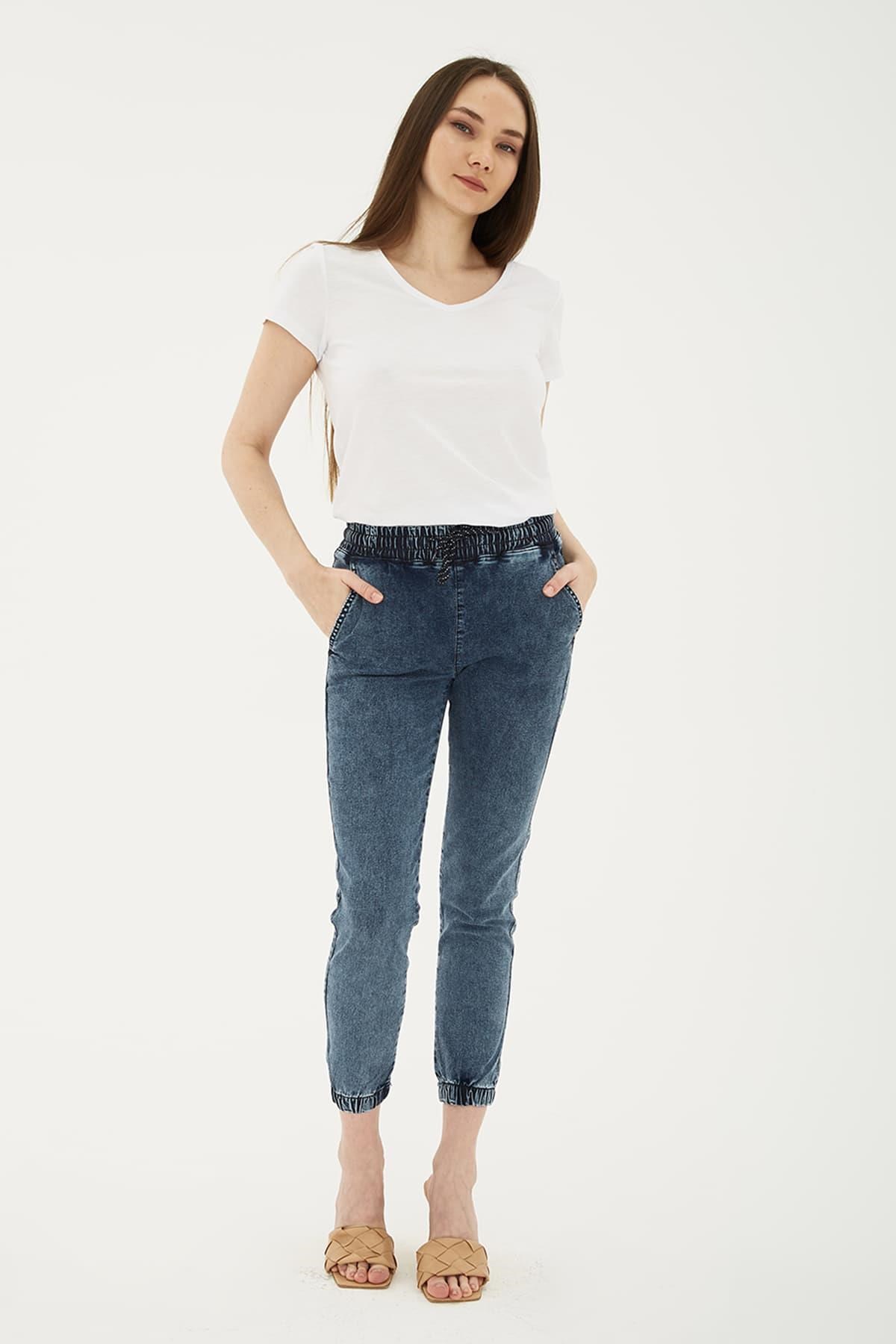 Fashion Friends Kadın Pantolon 23Y-PNT0789K1 Mavi
