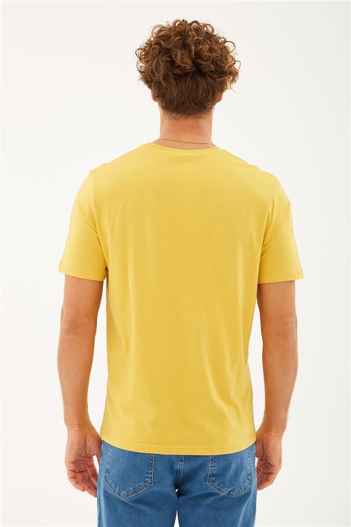 Fashion Friends Erkek T-Shirt 23Y-TST0162E1 Sarı