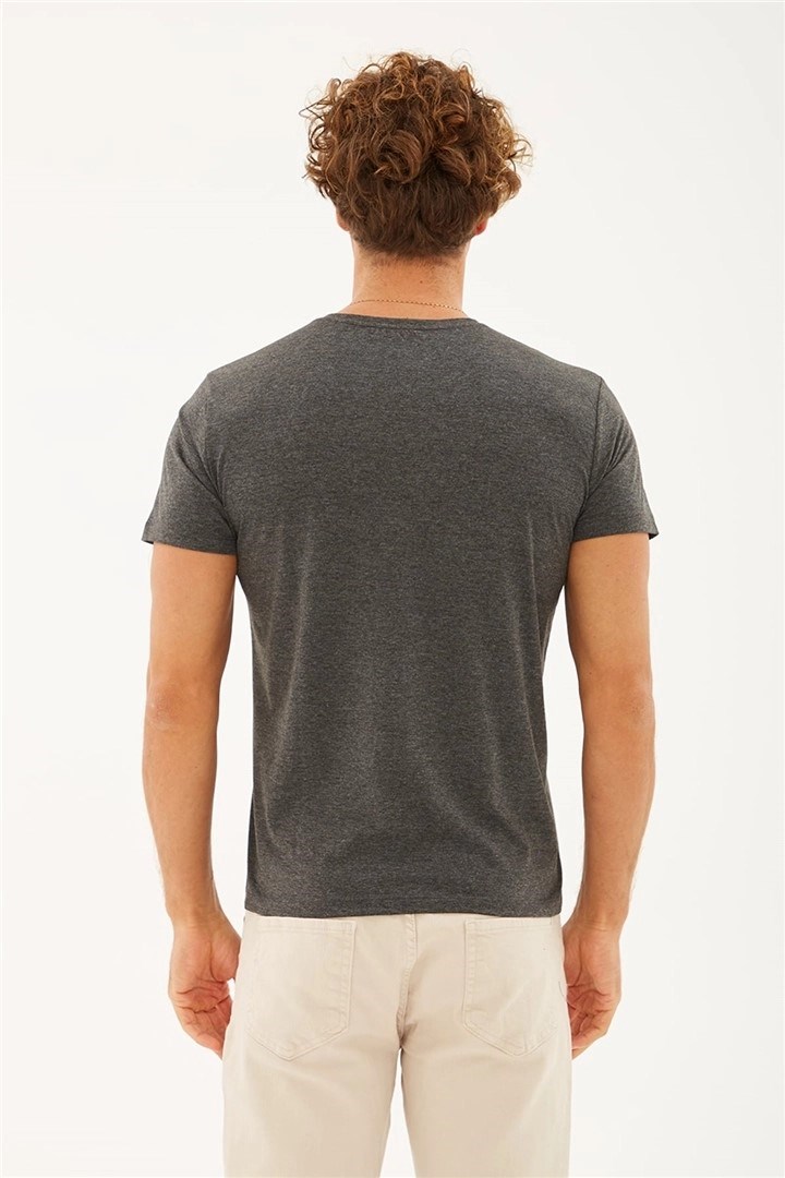 Fashion Friends Erkek T-Shirt 23Y-TST0694E1 Antra Melanj