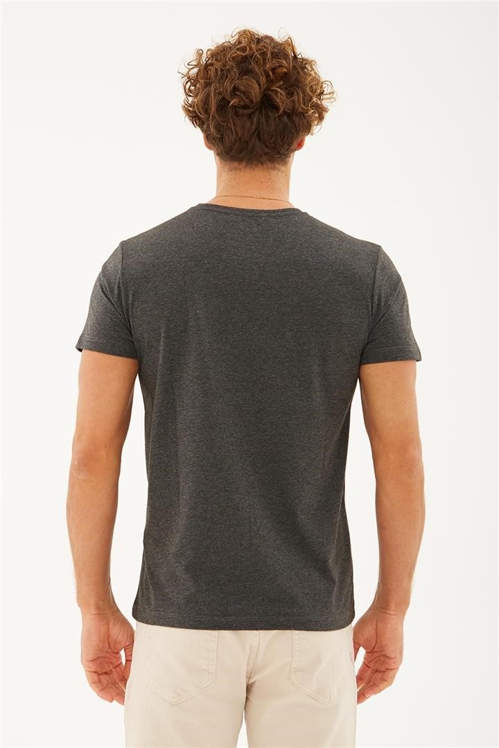 Fashion Friends Erkek T-Shirt 23Y-TST0696E1 Antra Melanj