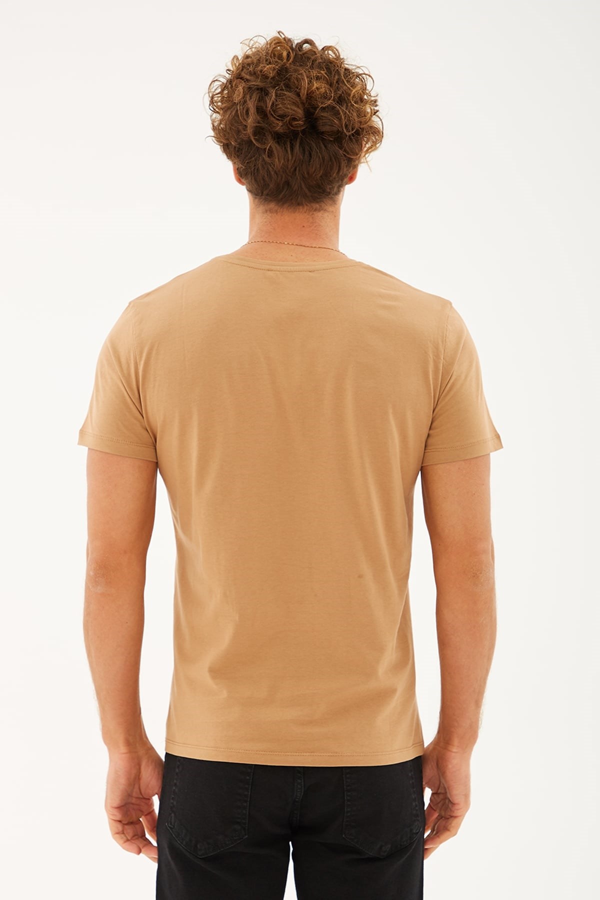 Fashion Friends Erkek T-Shirt 23Y-TST0700E1 Camel