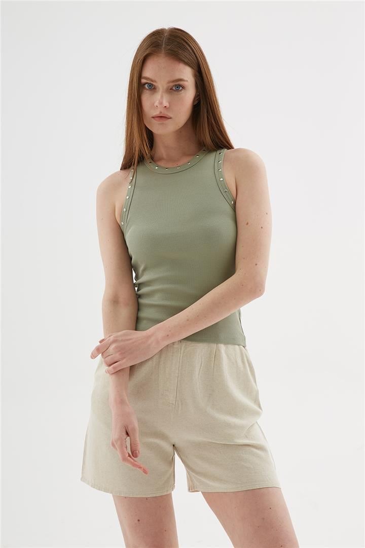 Fashion Friends Kadın Atlet 25Y0506K1 Haki