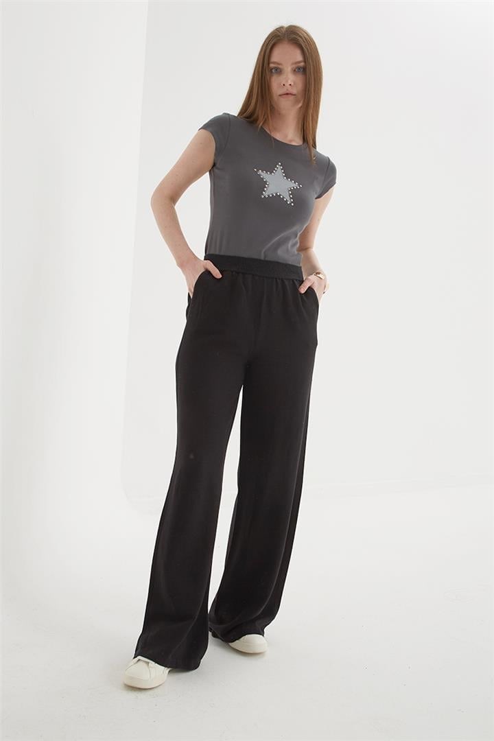 Fashion Friends Kadın Pantolon 25Y0893K1 Siyah