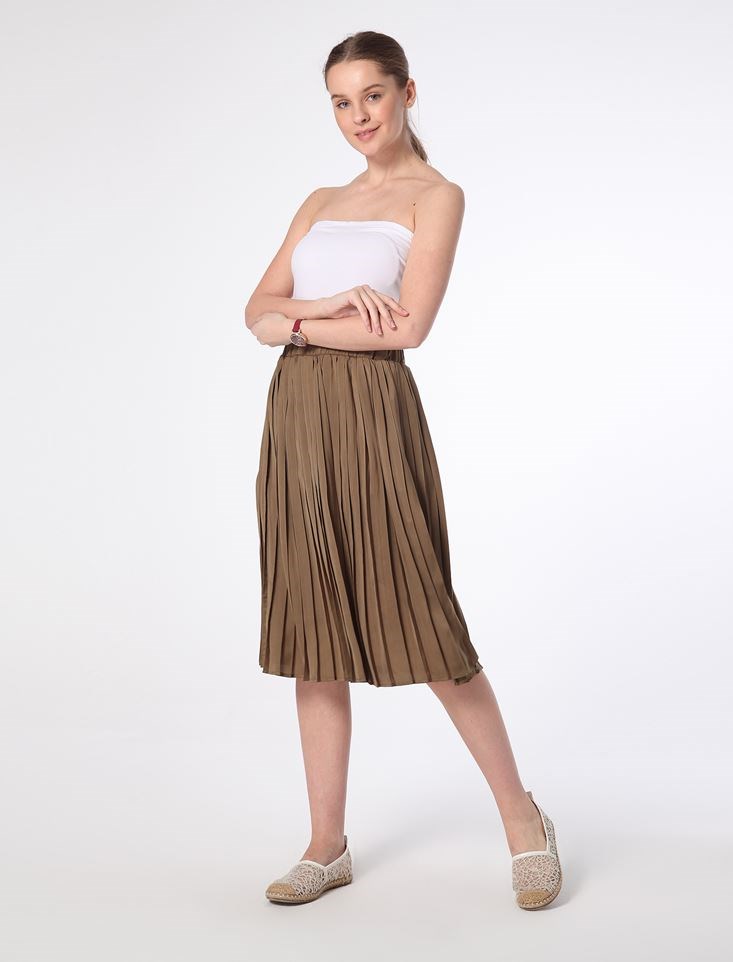Fashion Friends Kadın Etek 8B0356B1 Haki / Khaki