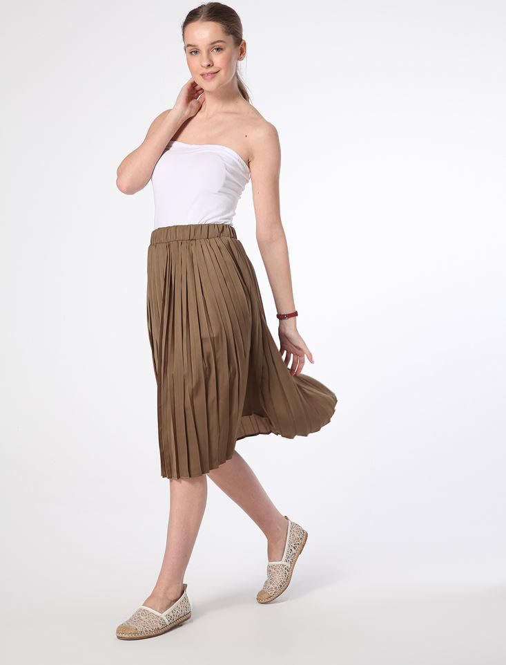 Fashion Friends Kadın Etek 8B0356B1 Haki / Khaki