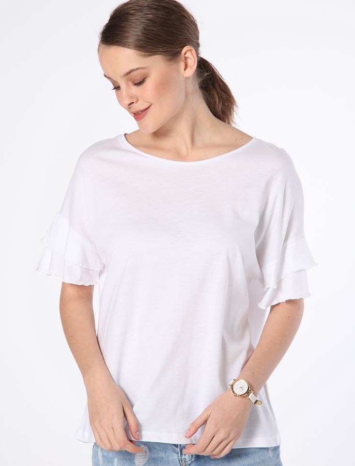 Fashion Friends Kadın T-Shirt 8B1171B1 Beyaz / White