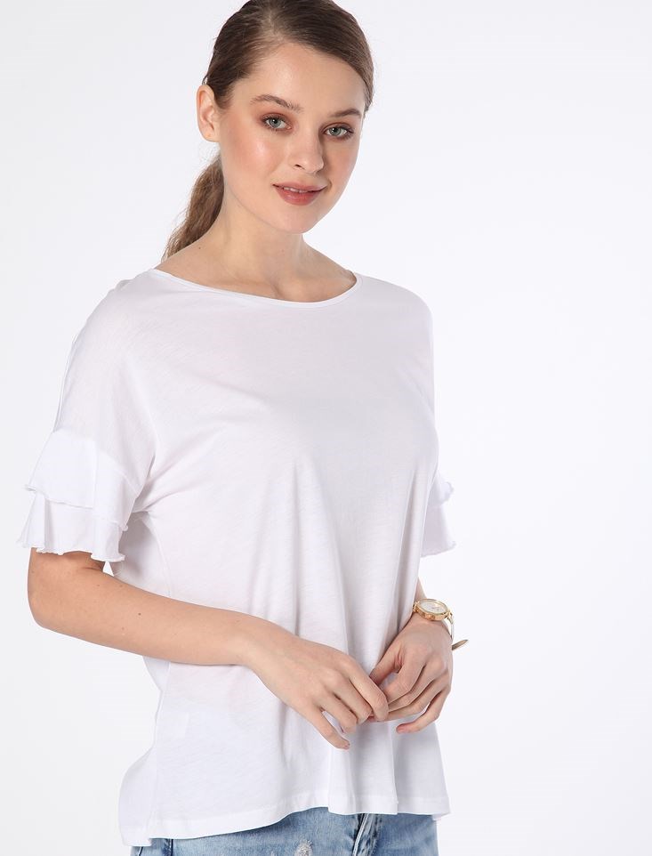 Fashion Friends Kadın T-Shirt 8B1171B1 Beyaz / White