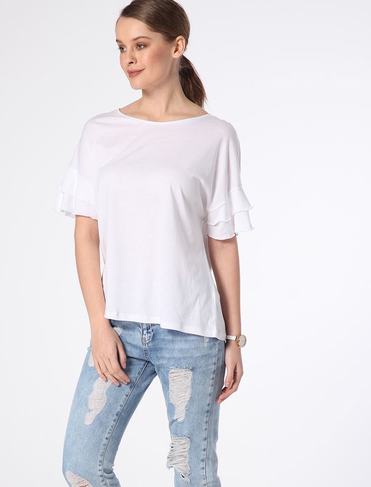 Fashion Friends Kadın T-Shirt 8B1171B1 Beyaz / White