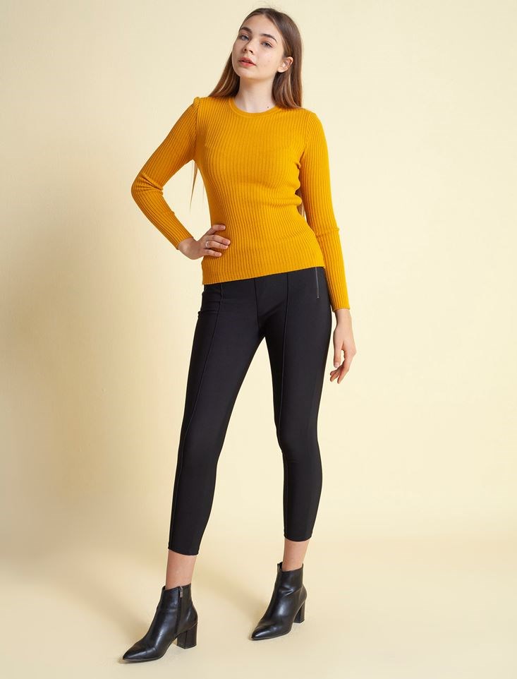 Fashion Friends Kadın Kazak 9K0290B1 Hardal / Mustard