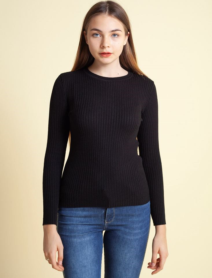Fashion Friends Kadın Kazak 9K0290B1 Siyah / Black