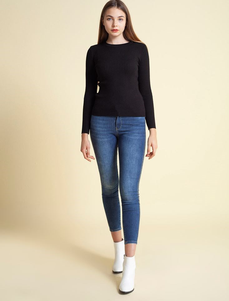 Fashion Friends Kadın Kazak 9K0290B1 Siyah / Black