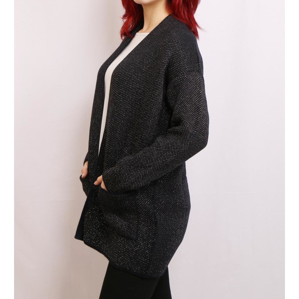 Fashion Friends Kadın Hırka 9K0308B1 Lacivert Simli