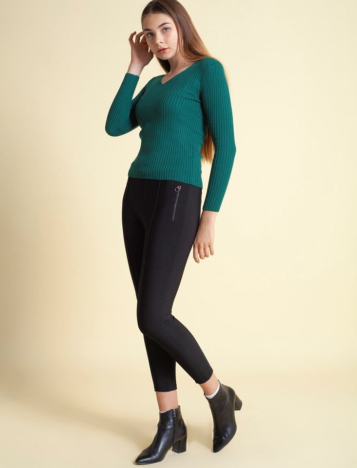 Fashion Friends Kadın Kazak 9K0392B1 Yeşil / Green