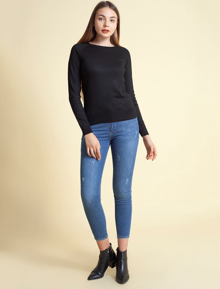 Fashion Friends Kadın Kazak 9K0400B1 Siyah / Black