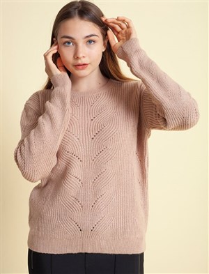 Fashion Friends Kadın Kazak 9K0439B1 Pudra / Powder