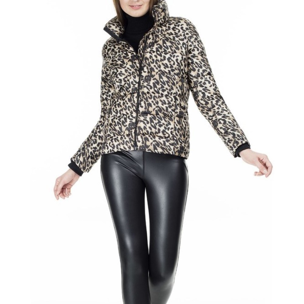 Fashion Friends Kadın Mont 9K0467B1 Leopar Desenli / Leopard Printed