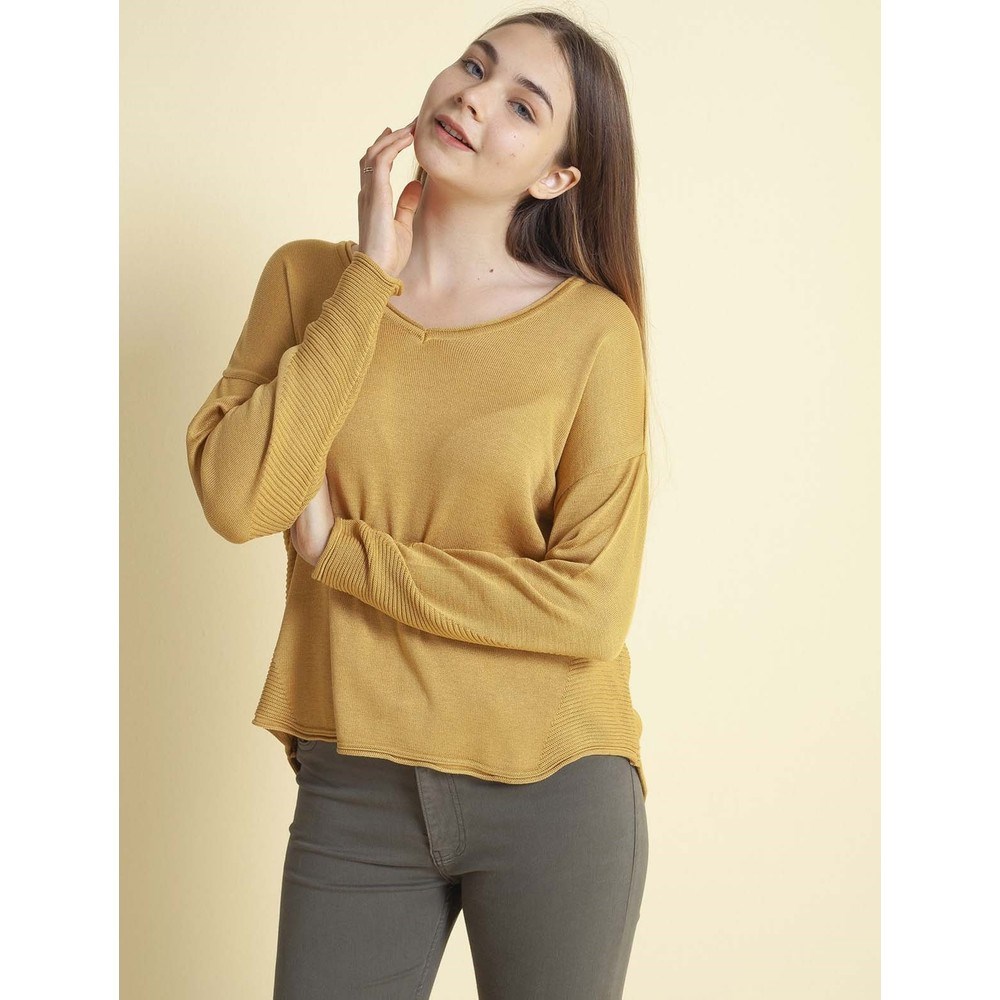 Fashion Friends Kadın Kazak 9K0477B1 Hardal / Mustard