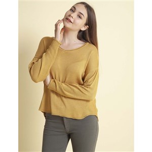 Fashion Friends Kadın Kazak 9K0477B1 Hardal / Mustard