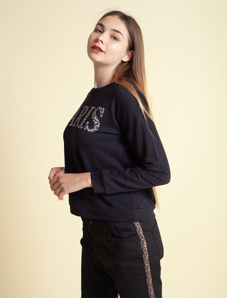 Fashion Friends Kadın S-Shirt 9K0617B1 Siyah / Black