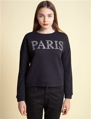 Fashion Friends Kadın S-Shirt 9K0617B1 Siyah / Black