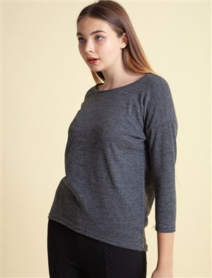 Fashion Friends Kadın Bluz 9K0622B1 Antra Melanj