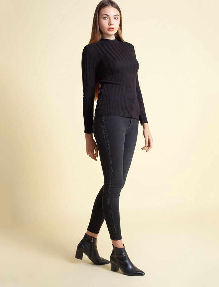Fashion Friends Kadın T-Shirt 9K0658B1 Siyah / Black