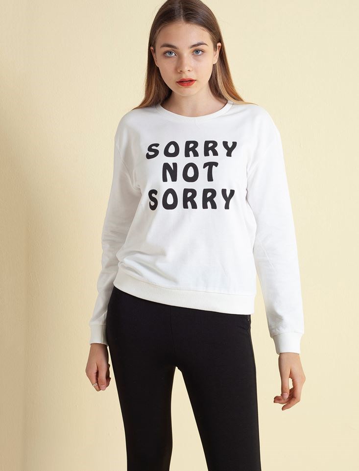 Fashion Friends Kadın S-Shirt 9K1482B1 Ekru / Ecru