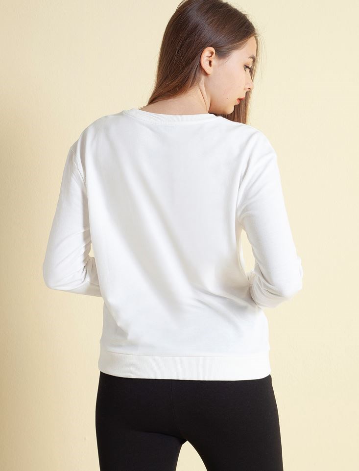 Fashion Friends Kadın S-Shirt 9K1482B1 Ekru / Ecru