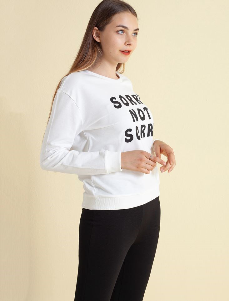 Fashion Friends Kadın S-Shirt 9K1482B1 Ekru / Ecru