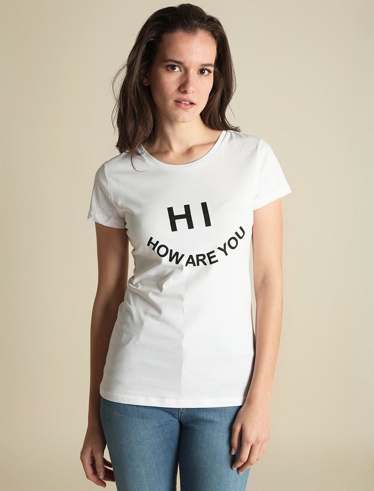 Fashion Friends Kadın T-Shirt 9Y0214B1 Beyaz / White
